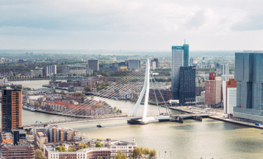 Rotterdam high angle view – panoramic format